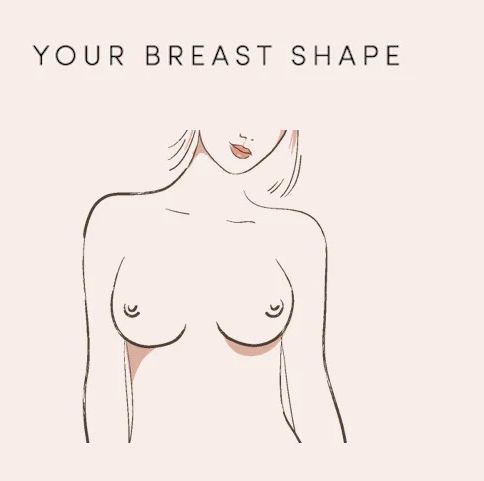 illustration of woman with side set boobs