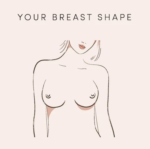 illustration of woman with side set boobs