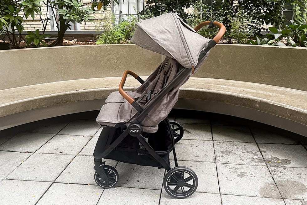 side view of the nuna trvl dubl stroller