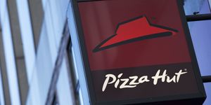 UK - Brands - Sign for restaurant chain Pizza Hut