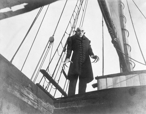 silent movie "nosferatu", directed by friedrich wilhelm murnau, max schreck starring as nosferatu, germany 1921