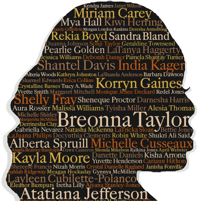 silhouette of breonna taylor