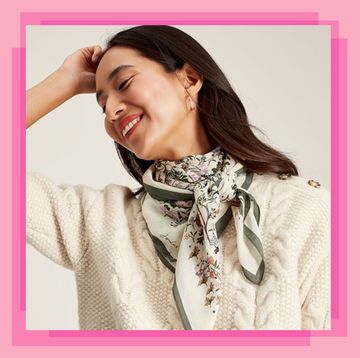 joules floral silk neck scarf