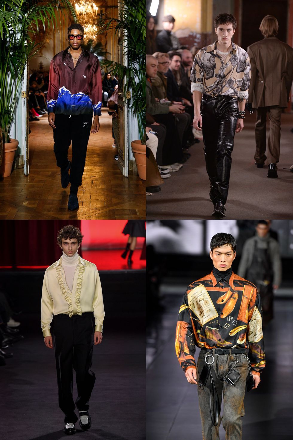 men's silk shirts trend fashion week aw'20