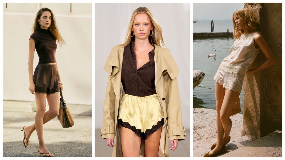 Lace-Trimmed Sleep Shorts Are the Chic Daywear Trend to Try Now