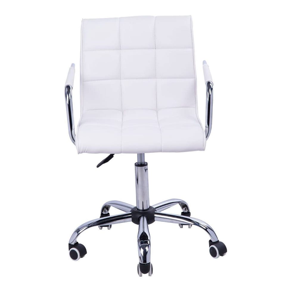 silla de escritorio blanca con ruedas