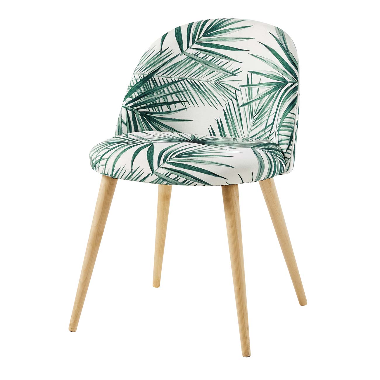 silla con estampado de hojas de palmera ﻿modelo mauricette
