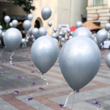 silver balloons