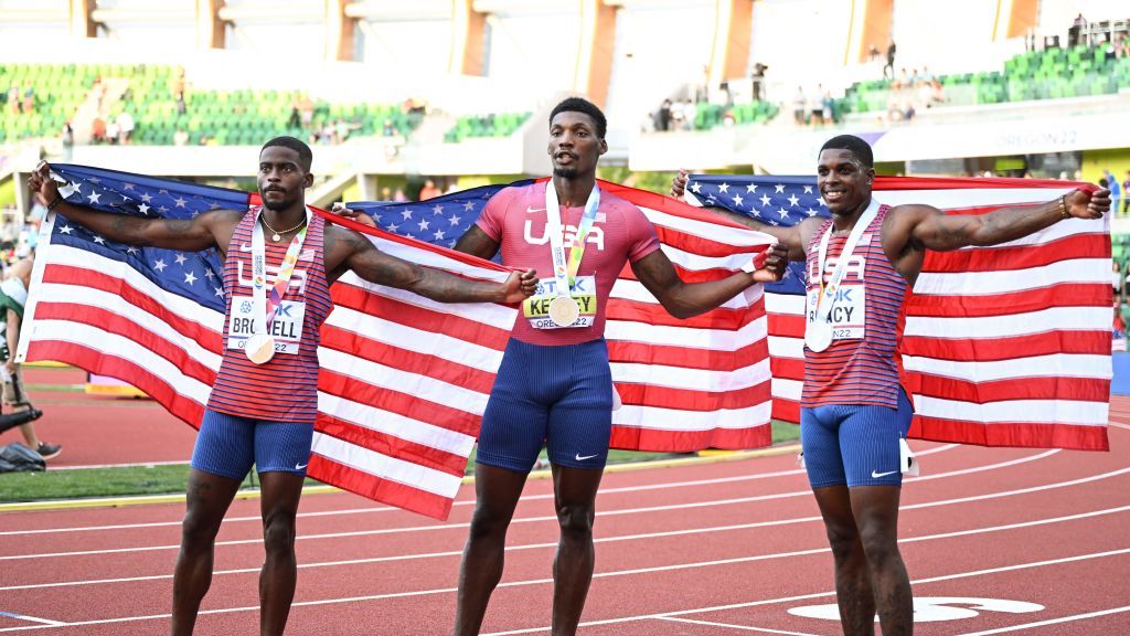 preview for American Men Sweep the 100 Meters at the 2022 World Athletics Championships