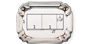 Rectangle, Serving tray, Metal, 