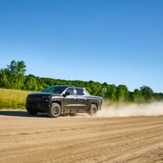 the chevrolet silverado ev engineering vehicle undergoing testing at general motors milford proving ground preproduction model shown actual production model will vary model year 2024 silverado ev available fall 2023 photo by steve fecht for chevrolet