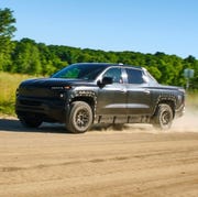 chevrolet silverado ev engineering vehicle undergoing testing at general motors milford proving ground