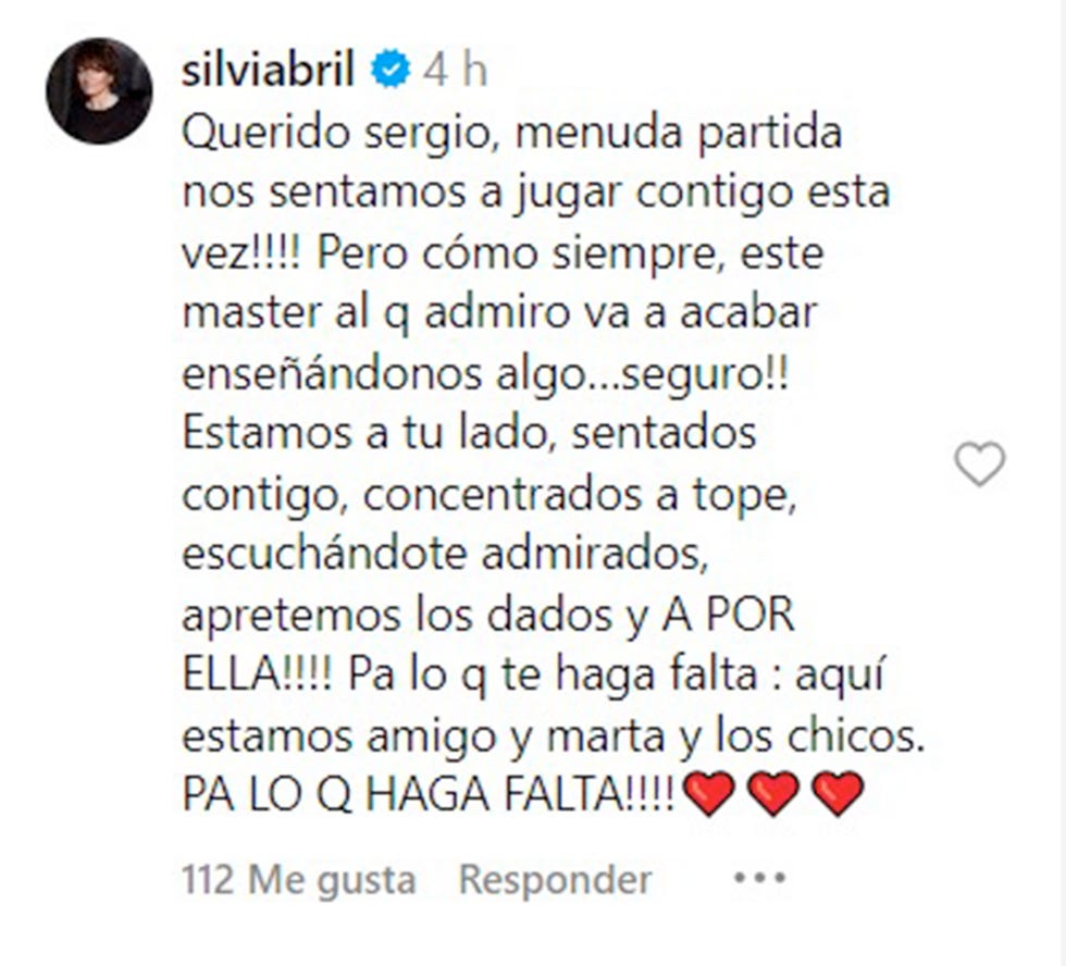 silvia abril apoya a sergio peris mencheta