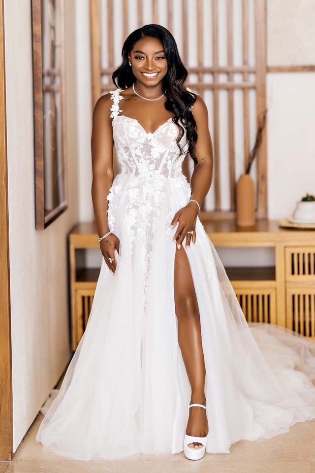 Simone Biles wore four Galia Lahav wedding gowns