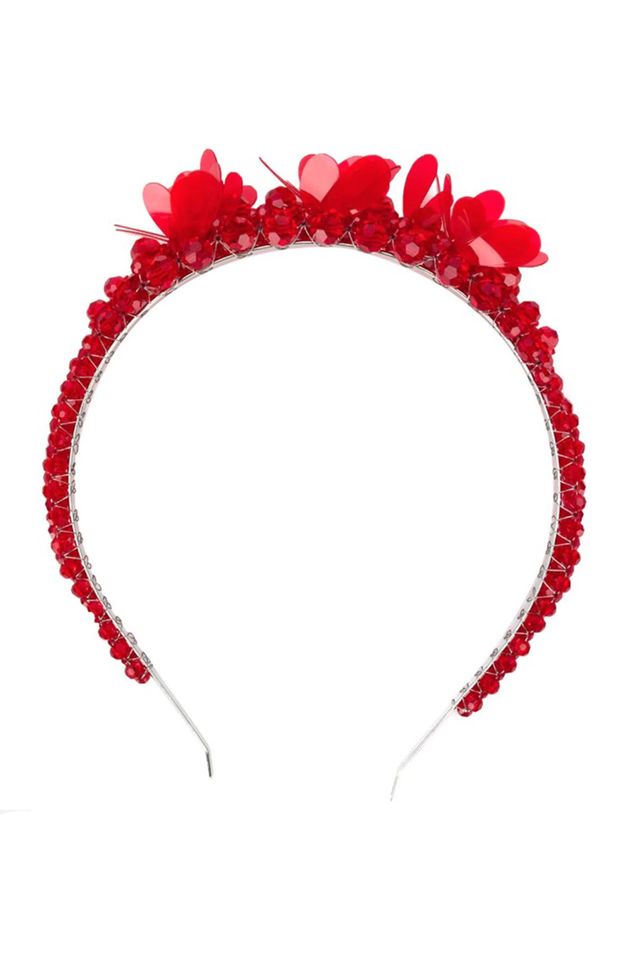 Headpiece, Red, Hair accessory, Fashion accessory, Headband, Costume accessory, Crown, Headgear, Jewellery, Bracelet, 