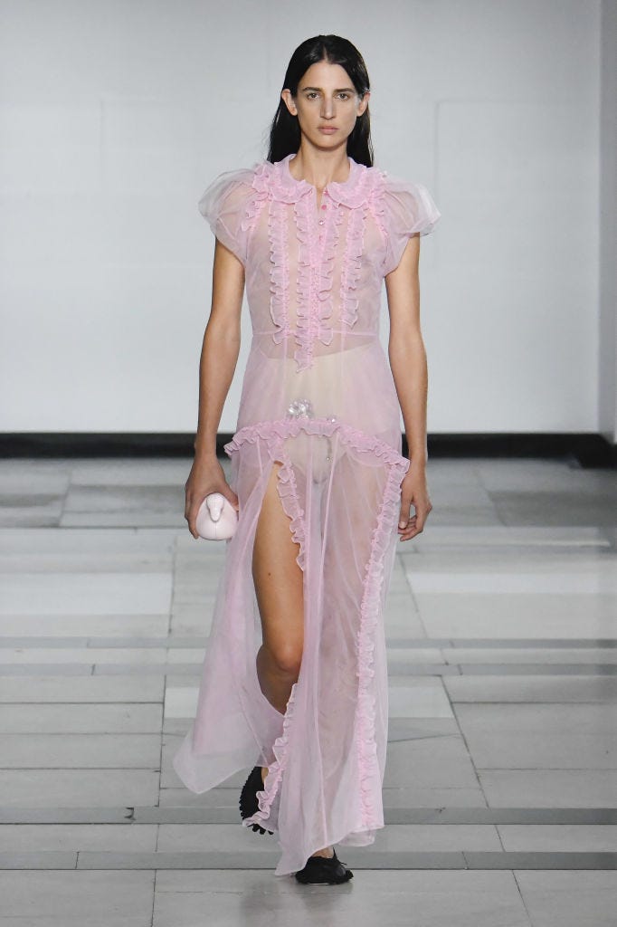 london, england september 15: a model walks the runway at the simone rocha fashion show during london fashion week september 2024 spring/summer 2025 on september 15, 2024 in london, england. (photo by victor virgile/gamma rapho via getty images)