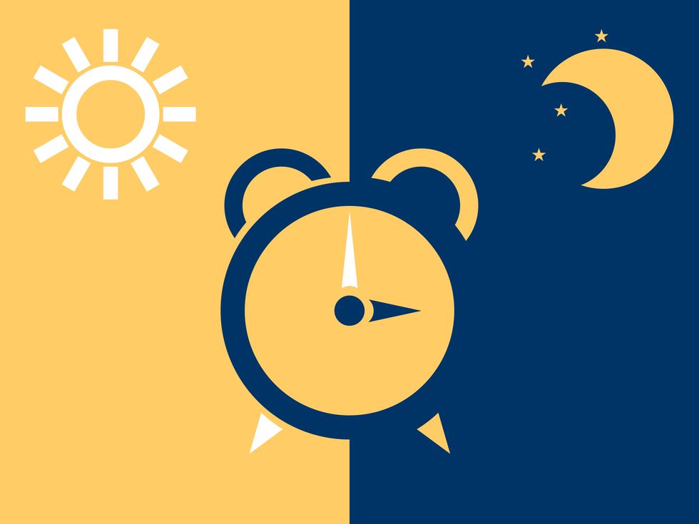 simple conceptual vector illustration of an alarm clock