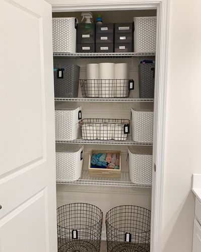 Simple Bathroom Closet Organization Ideas