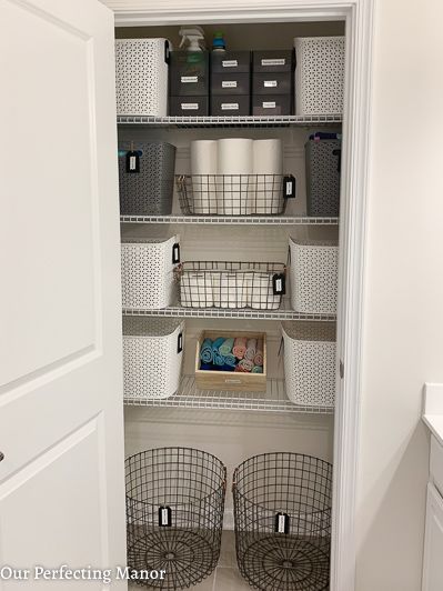 linen closet organization simple