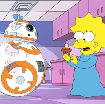maggie and bb8 in the simpsons