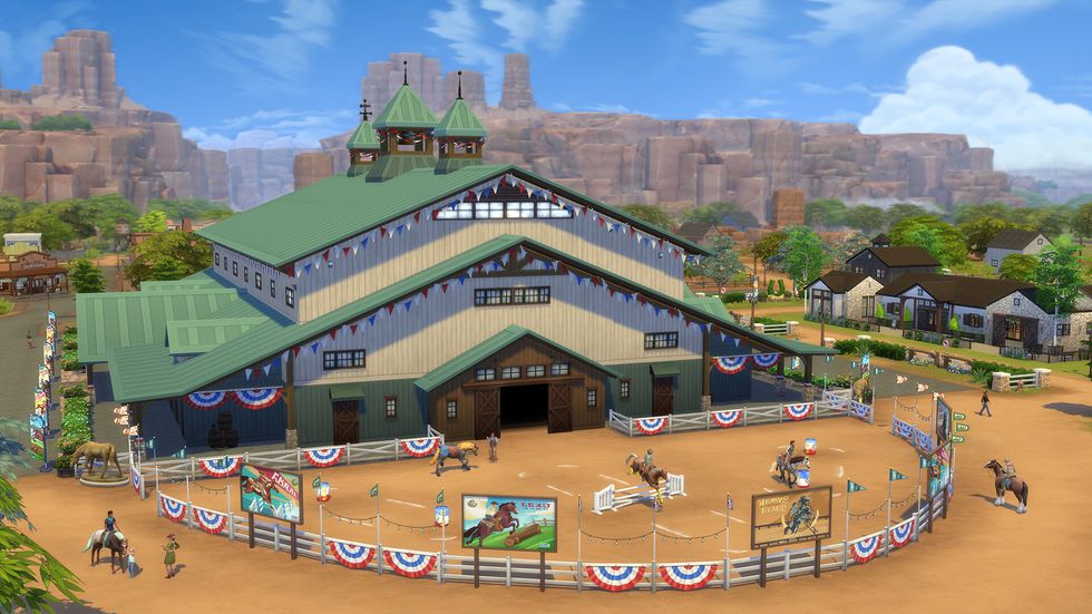 los sims 4 rancho de caballos