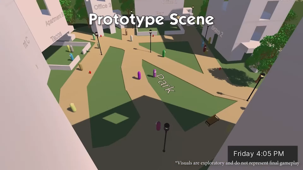 Die Sims 5-Prototyp-Szene, Nachbarschaft
