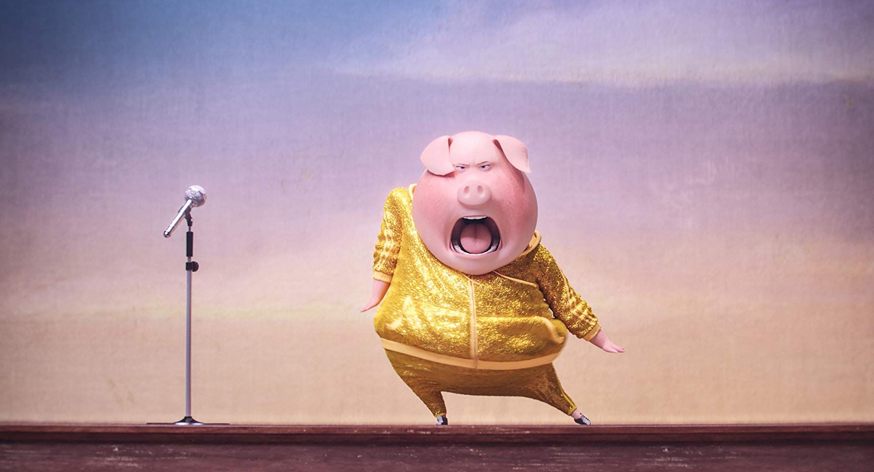 Pink, Yellow, Sky, Suidae, Fun, Domestic pig, Happy, Animation, Child, Smile, 