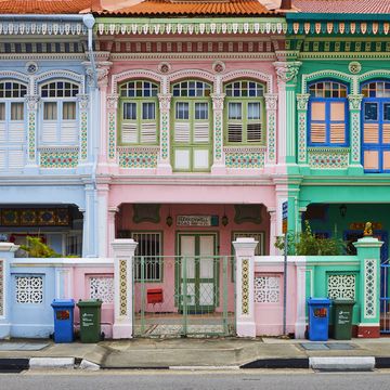 singapore, peranakan houses in euros district