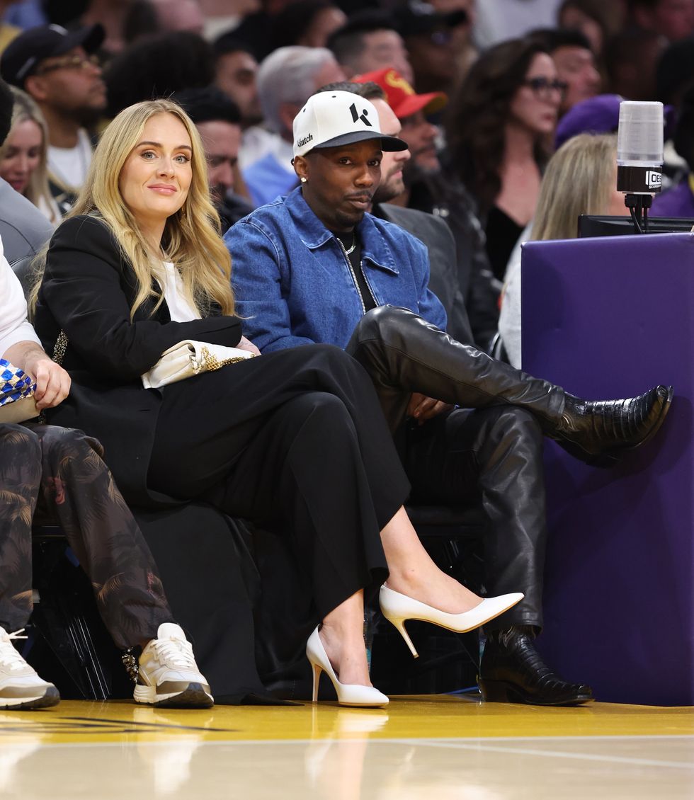 adele at the lakers and nuggets' playoff