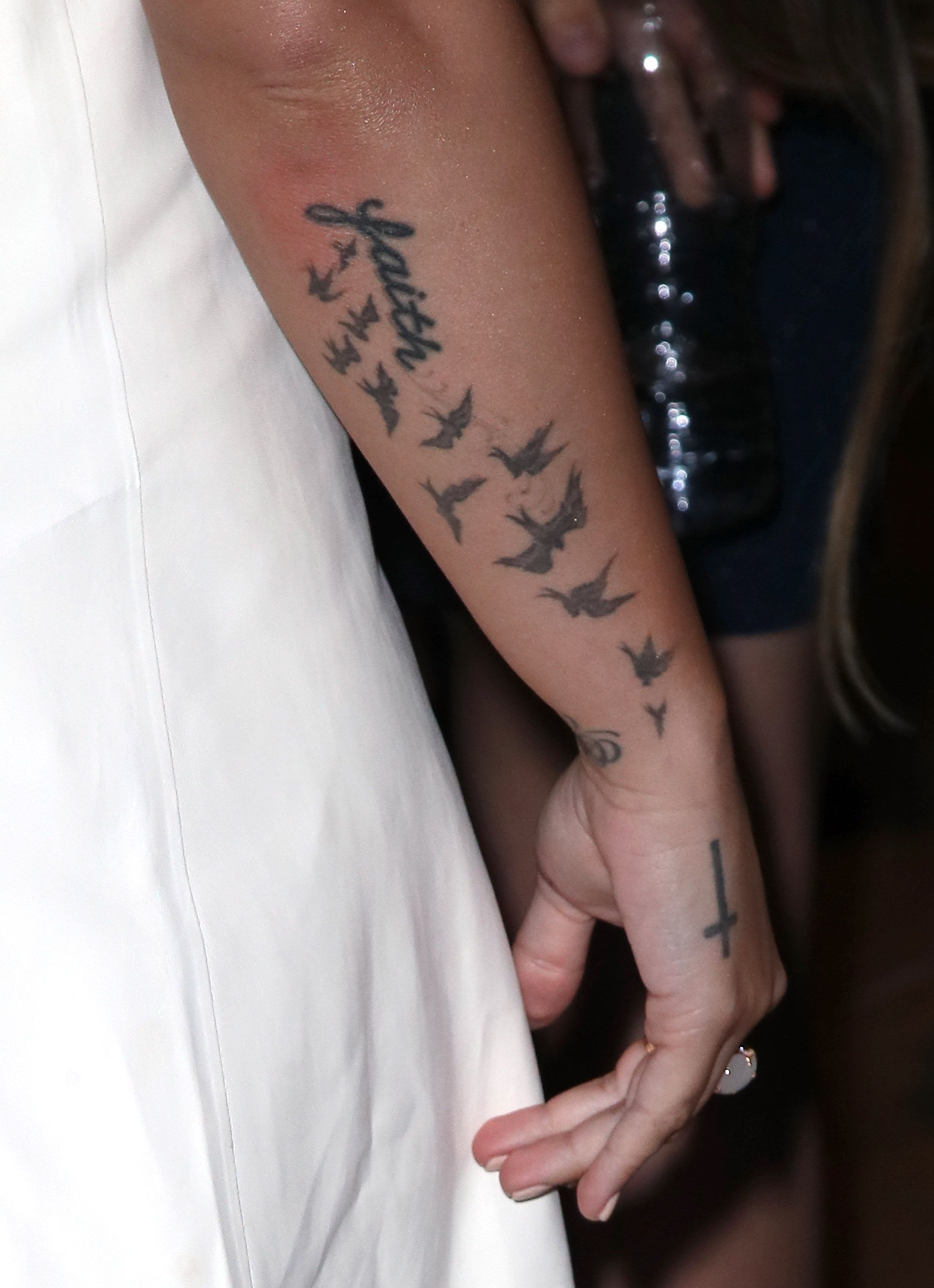 Demi Lovato Gets Song Lyrics Tattooed on Their Hand Its Perfect