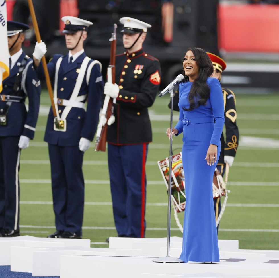 mickey guyton sings at the super bowl los angeles rams vs cincinnati bengals