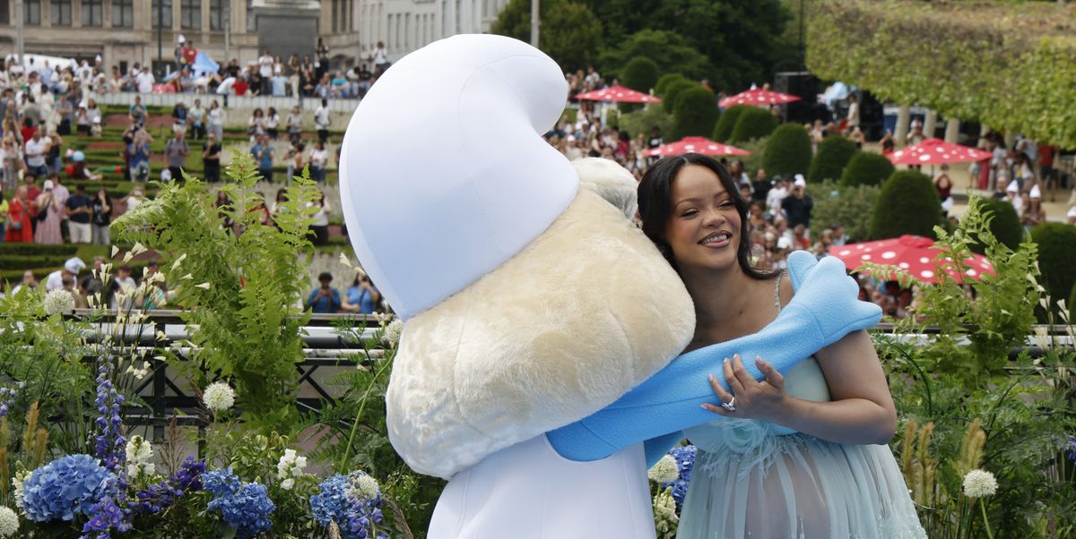 Rihanna Is the Ultimate Smurfette in Sheer Blue Chanel Gown