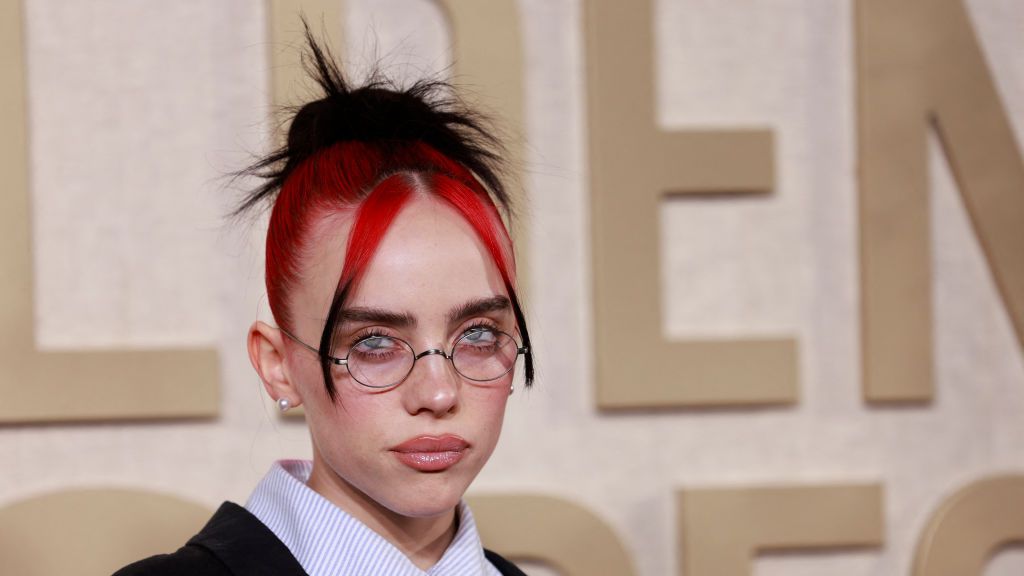 Billie Eilish Stuns in Red Hair at the Golden Globes 2024