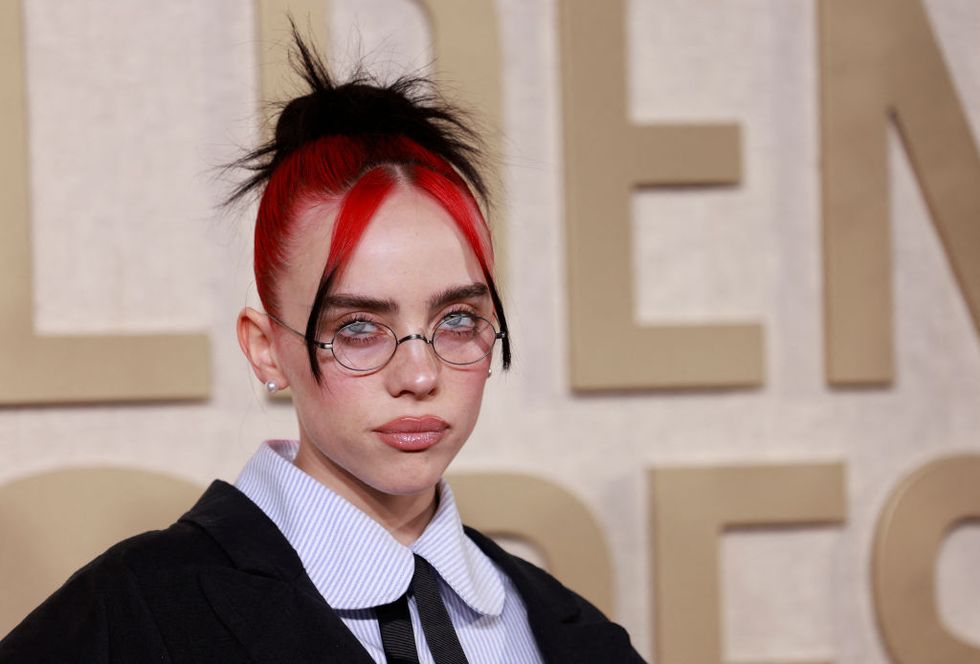 Billie Eilish Stuns in Red Hair at the Golden Globes 2024
