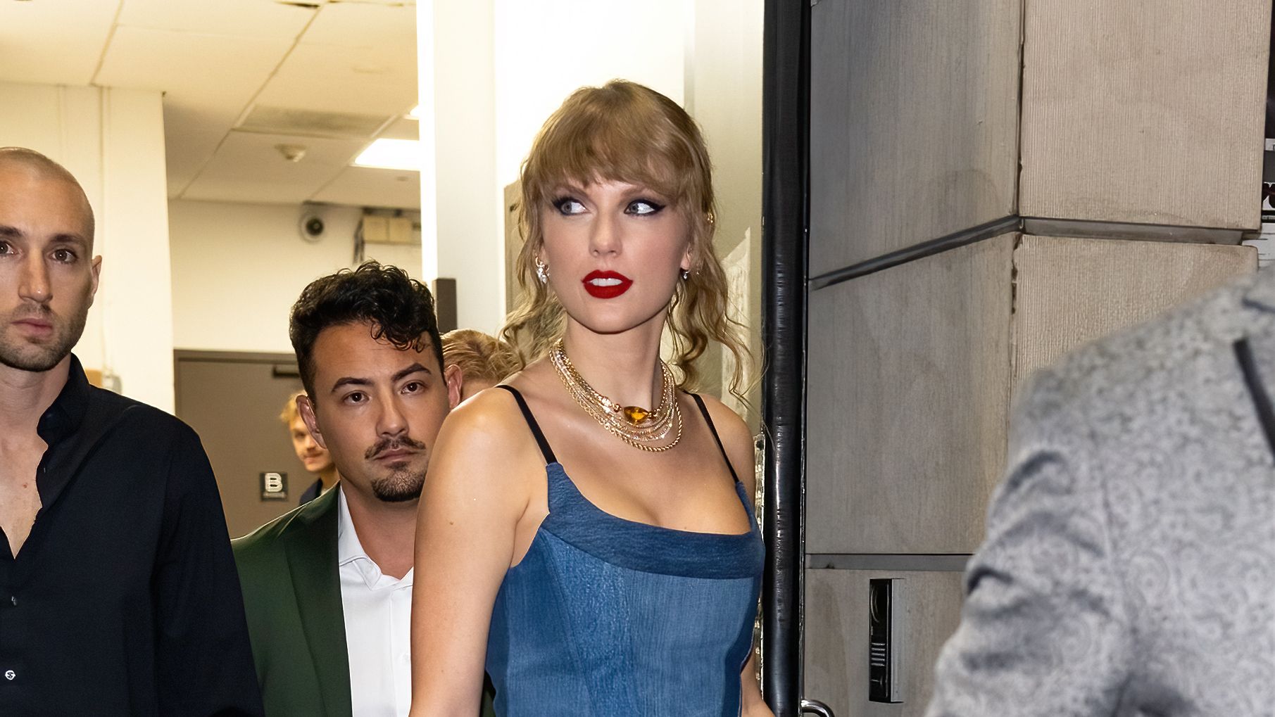 Taylor Swift Wears the Perfect Denim Dress at 2023 VMAs Afterparty