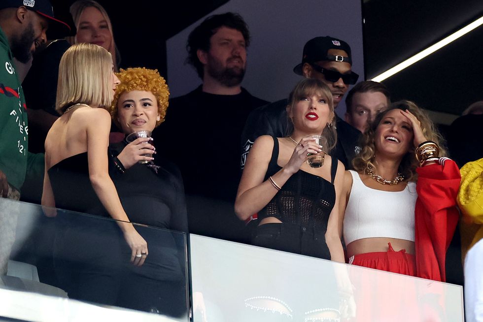 taylor swift and blake lively at the super bowl lviii
