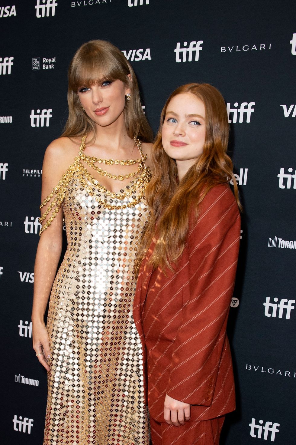 Taylor Swift Sex Black - Taylor Swift Wears Nude Mirrored Off-the-Shoulder Gown For TIFF