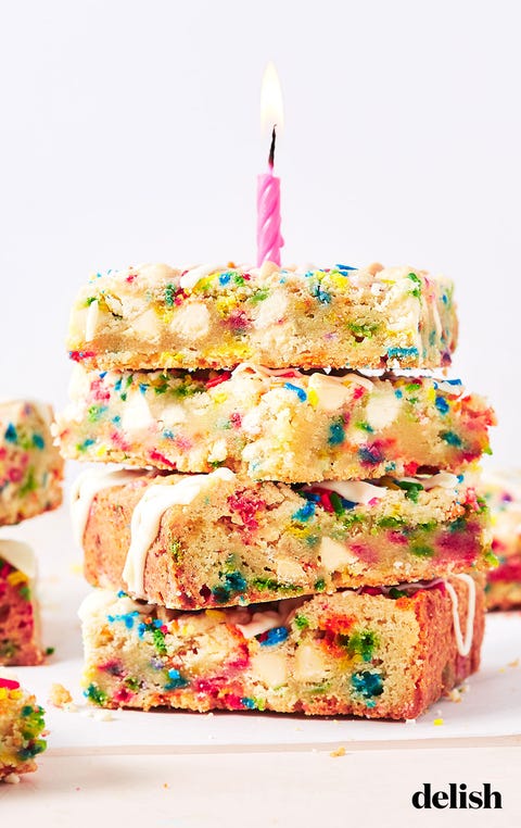 birthday cake blondies from scratch