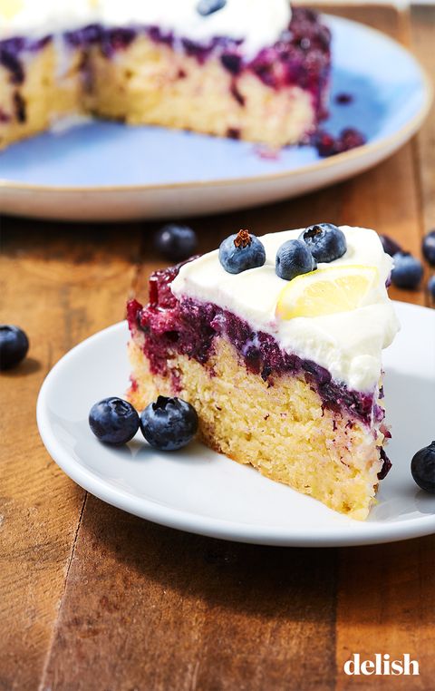 blueberry lemon upside down cake   delishcom