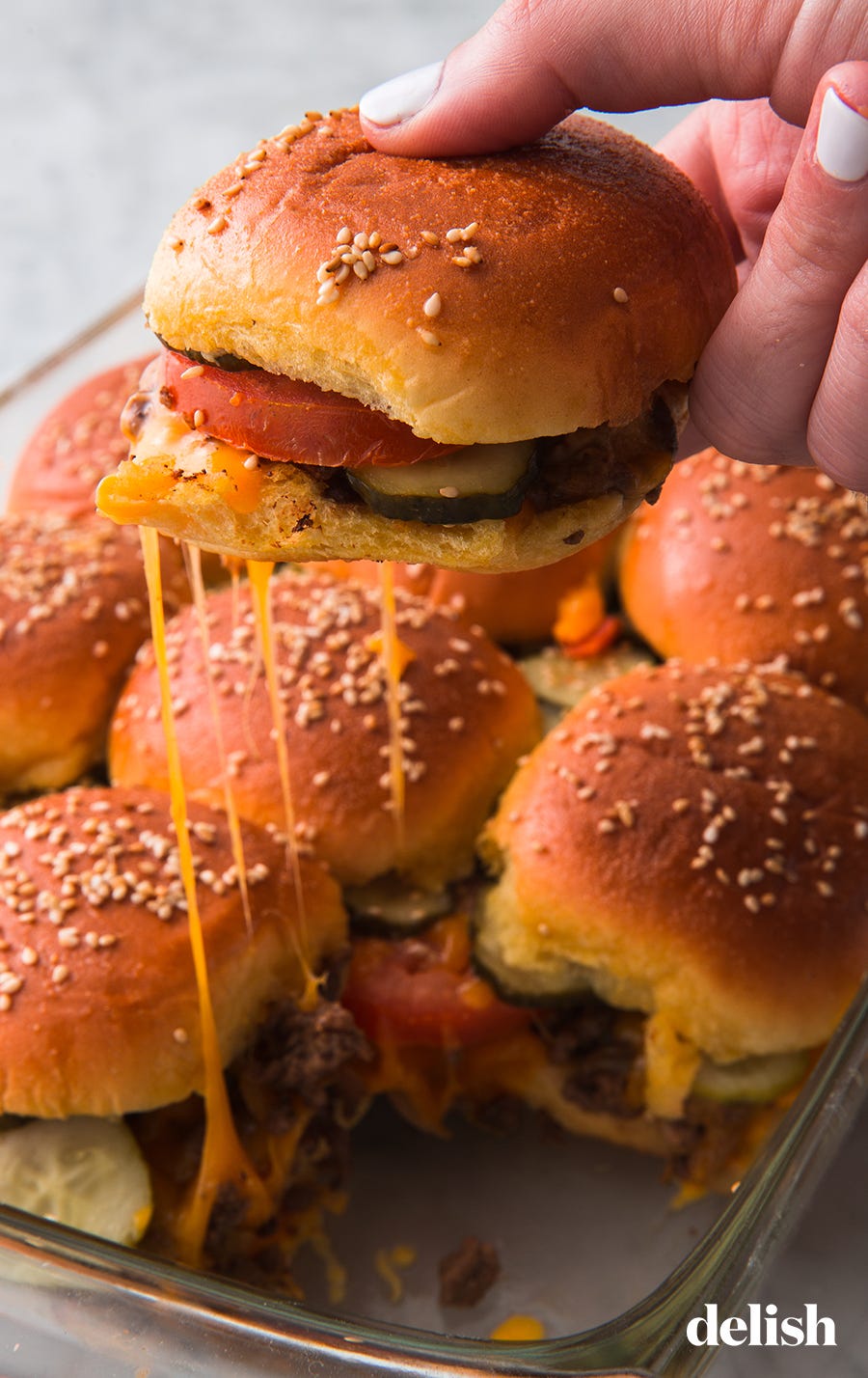 Cheeseburger Sliders - Delish.com