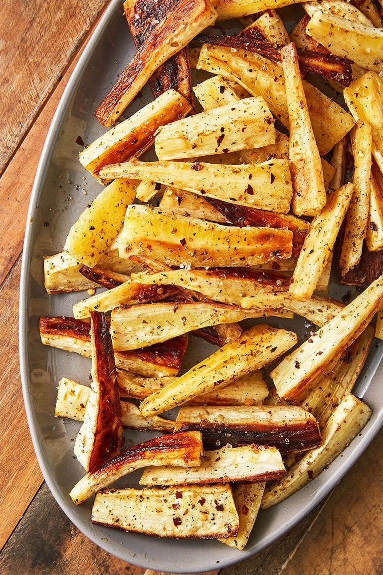 Roasted parsnips