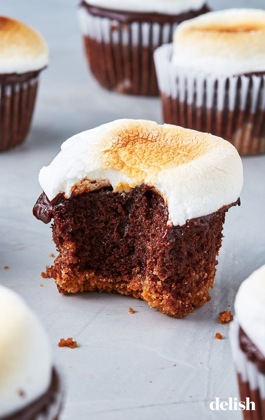s'mores cupcakes delishcom
