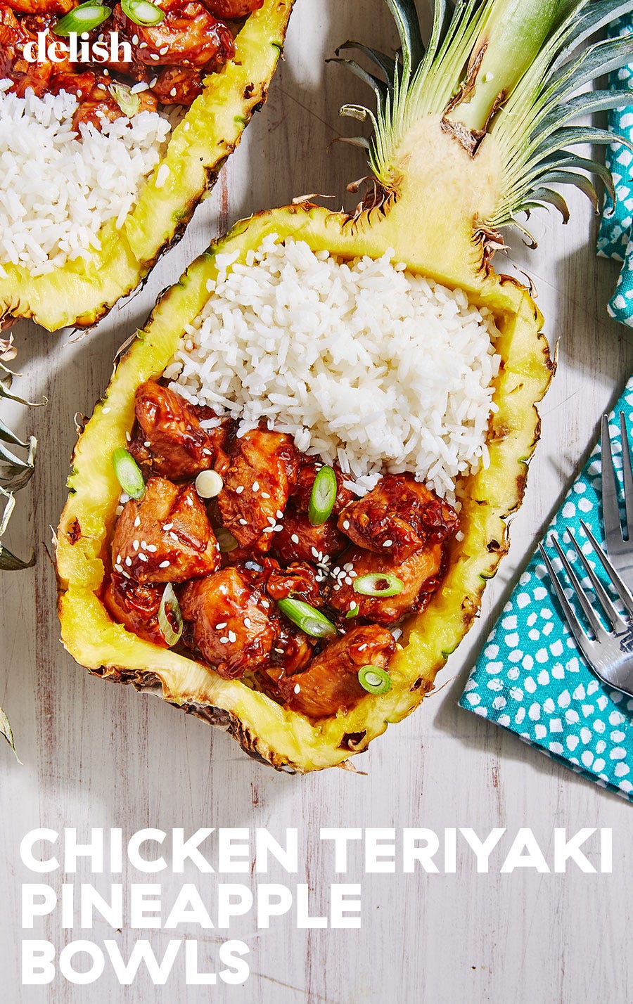 chicken teriyaki pineapple bowls