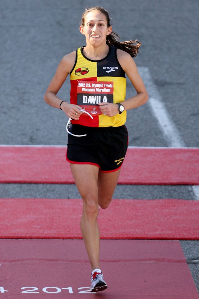 desiree davila linden at the us marathon olympic trials january 14, 2012 in houston, texas
