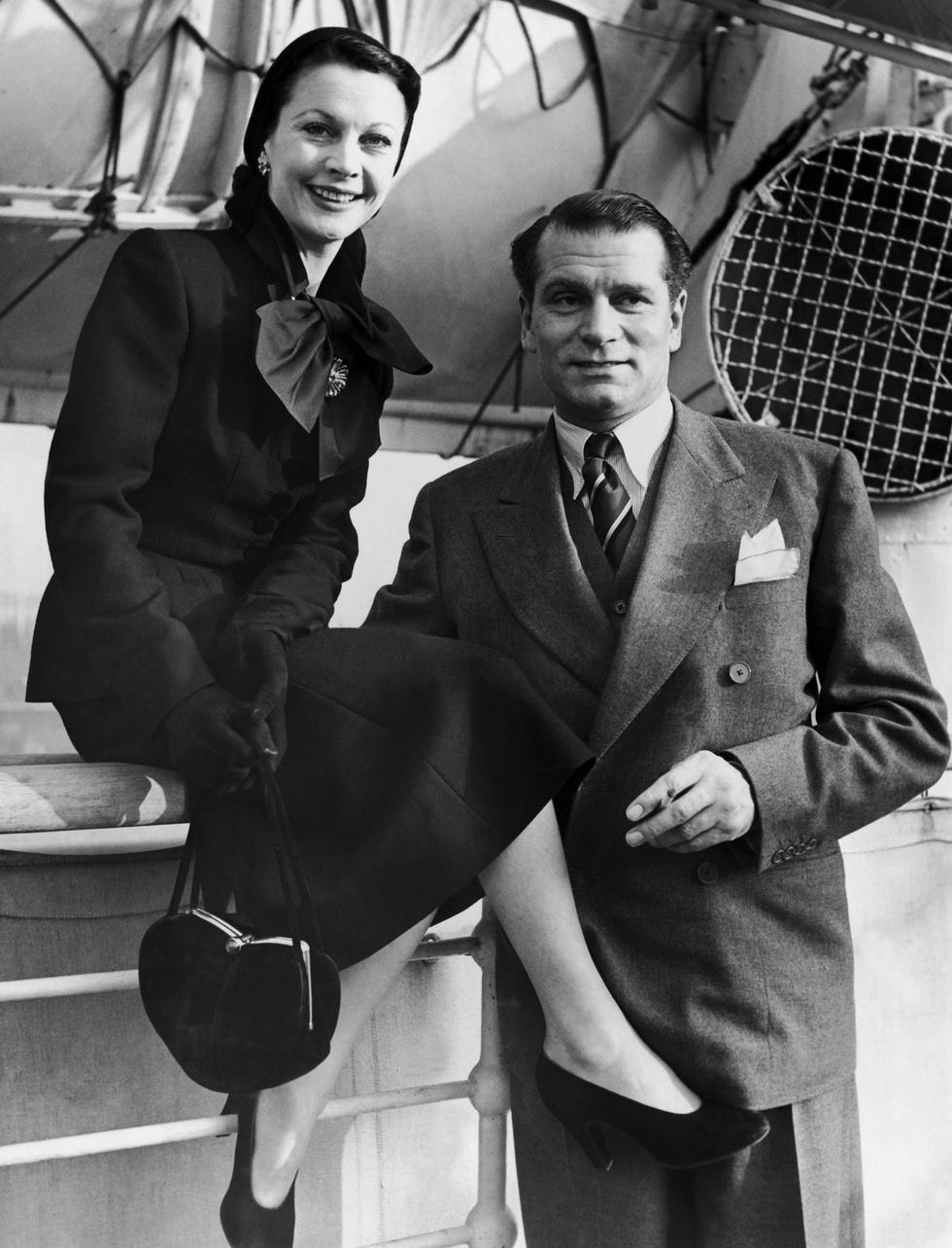 sir laurence olivier and vivien leigh abroad the rms mauretania