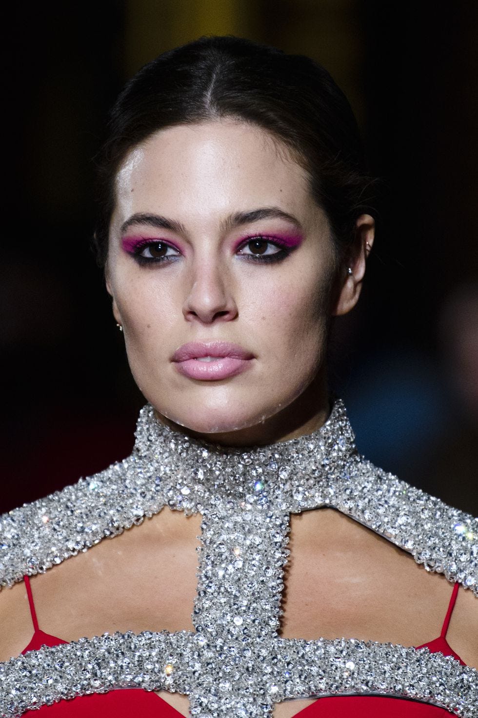 Hair, Face, Fashion, Eyebrow, Lip, Fashion model, Beauty, Haute couture, Hairstyle, Chin, 