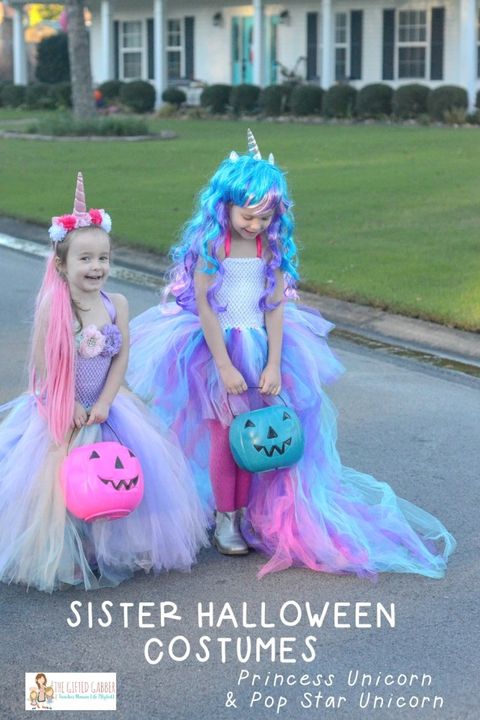 sisters halloween costumes unicorns