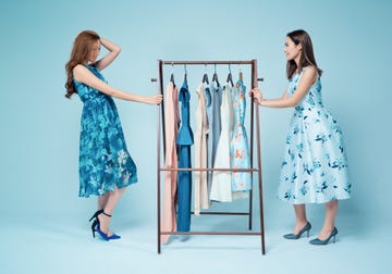 Sisters show clothes