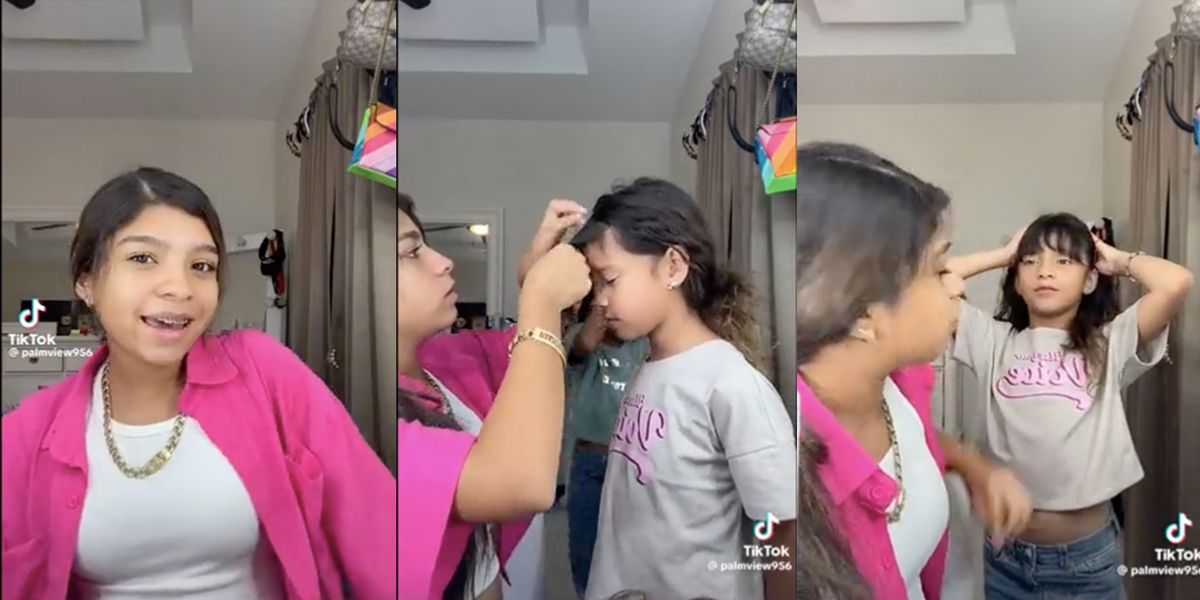 Sisters go viral on TikTok for cutting their own hair