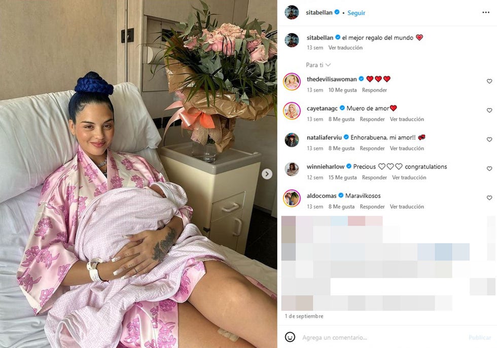 la dj y creadora de contenido presenta a su hija